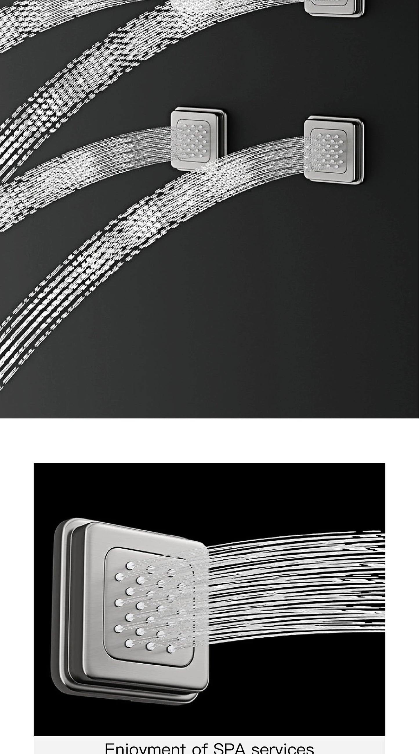 Ceiling Mounted LED Digital Display Thermostatic Shower System.Embedded waterfall style brass bathroom mixer for hot&cold water