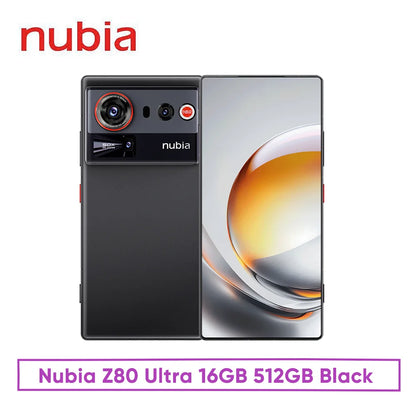 nubia Z80 Ultra 5g Smartphone Global Version Snapdragon 8 Elite Gen 5 6.85'' 144Hz Oled Display 7200Mah 90W Fast Charging 64Mp
