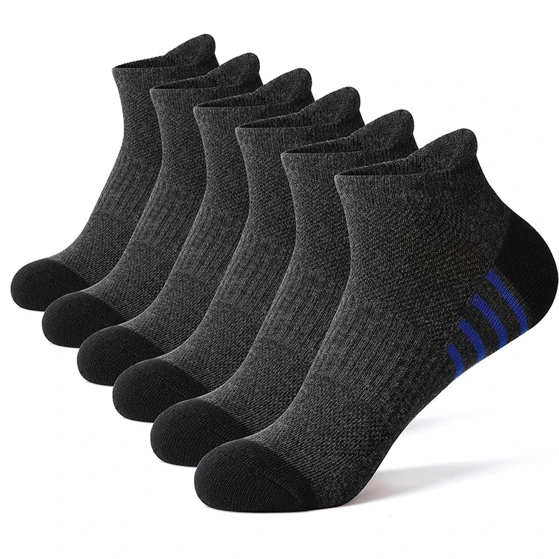 AOTOLK 6/12 Pairs Cotton Man and Women Socks Sports Solid Color Male's Short Sock Cycling Breathable Ankle Summer Running Socks