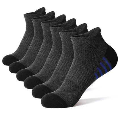 AOTOLK 6/12 Pairs Cotton Man and Women Socks Sports Solid Color Male's Short Sock Cycling Breathable Ankle Summer Running Socks