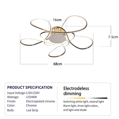 Chrome/Gold Plated Modern LED Chandelier for Living Room Lamp Bedroom Ceiling Chandeliers AC 90-260V Home Deco Light Fixture