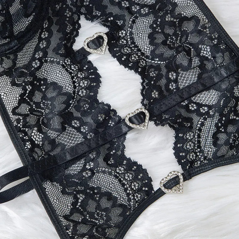 New Women Lingerie Hot Garter Belt Bra Underwear Set Sexy Outfits Lace Push Up The Bras Teddy Babydoll Porn Bodysuit Lenceria