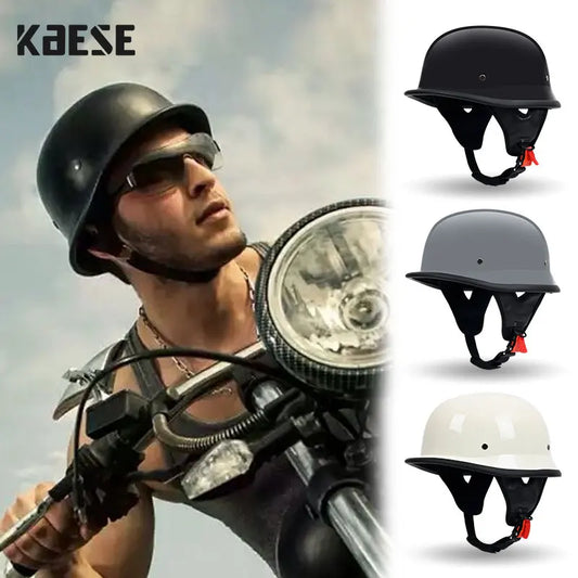 Factory Price Adult Motorcycle Helmet Vintage Motorcycle Cruiser Half Face German Helmet Motorcycle Helmet Trend Safety Cap