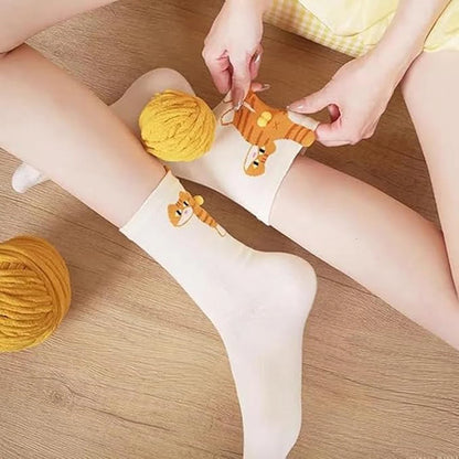 1/2/3Pair Cartoon Cute Cat Balls Cotton Socks Funny Cat Cotton Socks Breathable Soft Novelty Stocking Kawaii Gift Sock for Gifts