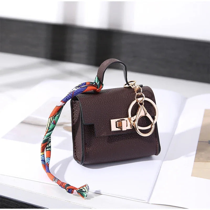 Mini Bag Pendant Small Keychain Case Bag Hanging Accessory Cute Earphone Storage Bag Pendant Keychain Bag Pendant Decoration