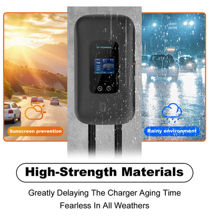 IPENGEN Type2 EV Charger Station 32A 7KW Charging Station 11KW 22KW 3Phase IEC 62196-2 EVSE Wallbox Smart Wireless APP Control