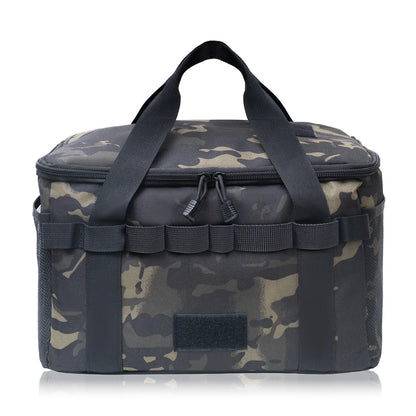 Outdoor Camping Tactical Bag - 14L Large Capacity Multi-Functional Tool & Picnic Gear Organizer with Multiple Compartments Black