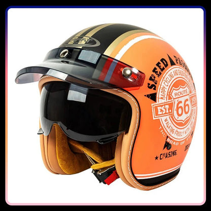 Jet Helmet Men Women Open Face Motorcycle Helmets DOT Approved Capacete De Moto ABS Material Moto Equipments ECE Certified