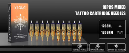 YILONG Wireless Tattoo Machine Or CompleteTattoo Pen Gun Kit With 1600MAH Power and LED Screen Rotary Tattoo Machine Pen Set