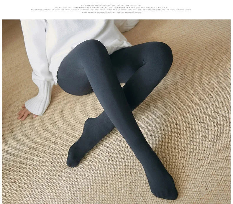Thicken Thermal Tights Leggings Women Winter Fleece Velvet Thermo Stockings High Waist Elastic Slim Sexy