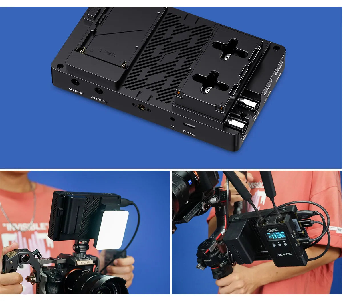 FEELWORLD FW568S 6 Inch 1920X1080 IPS FHD LCD Panel On Camera Field  Monitor 3G SDI 4KHDMI Input Output  for Youtube Gimbal Rig