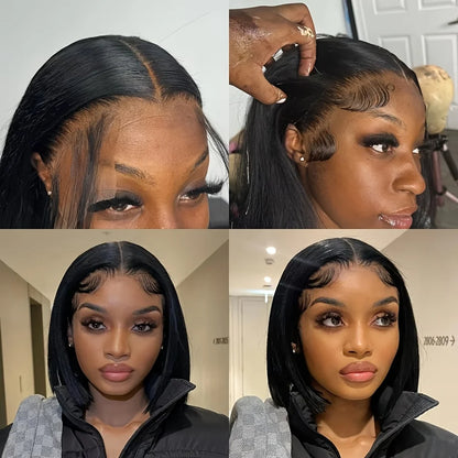 13x4 Straight Lace Front Wigs Human Hair 200% Density Hd Transparent 40 Inch Straight Frontal Wig for Women Straight Wigs