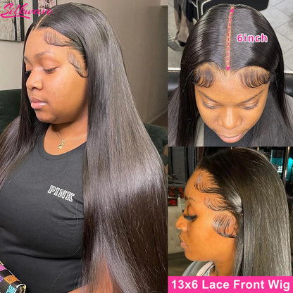 Straight 13x6 Lace Front Human Hair Wigs 360 Transparent Full Lace Wig 4x4 5x5 Lace Glueless Wigs For Black Women 30 40 Inches