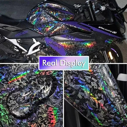 High Glossy Black Silver Red Forged Carbon Fiber Car Sticker on the Hood Adhesive Vinyl for Car Stickers Motorcycle Decal