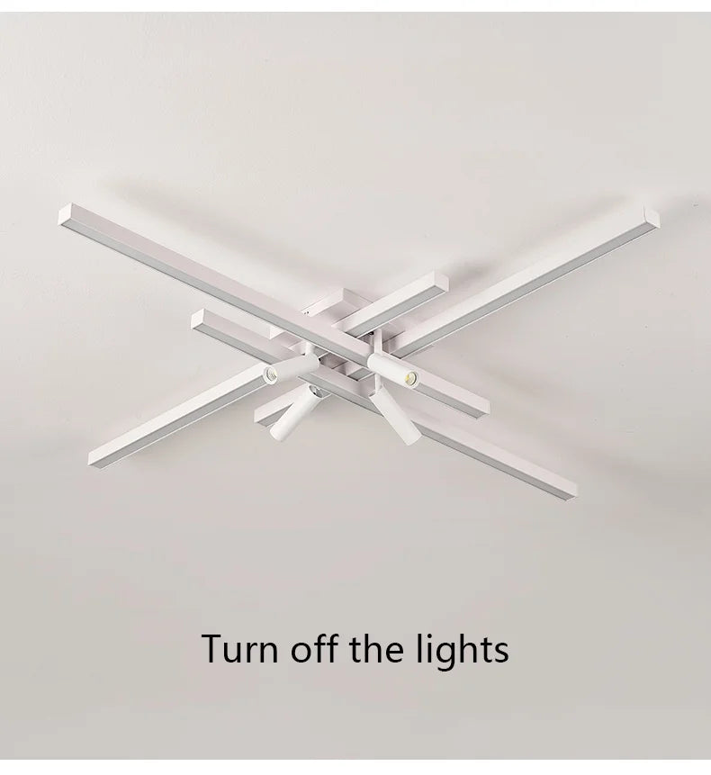 Modern Minimalist Living Room Ceiling Lights Bedroom Long Line lamps LED Chandelier Hall Bedroom Indoor Lighting Decoration