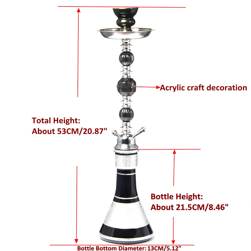 DEJAYA Travel Glass Shisha Hookah Pipe Chicha Narguile Completo Nargile with Sheesha Ceramic Bowl Charcoal Tongs Accessories