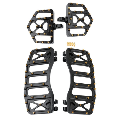 Wide Floorboards MX Foot Pegs Footrest Driver Pedals for Harley Touring Road King Street Glide 86-2023 Softail Fatboy Dyna FLD