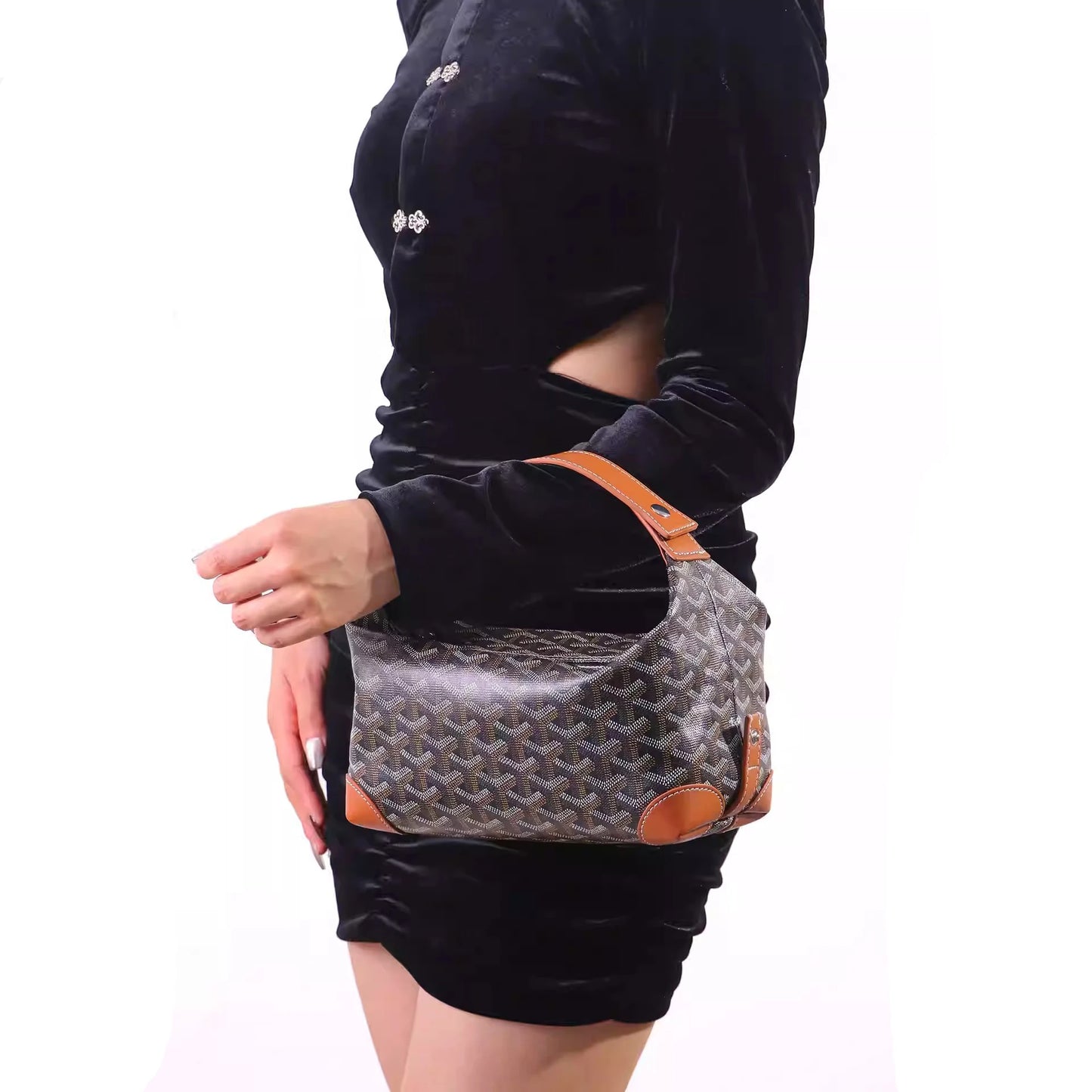 Handle Bag Extended Shoulder Strap for Goyard Bowling 25 Toiletries Bag Shoulder Replacement Strap Bag Modification Accessories