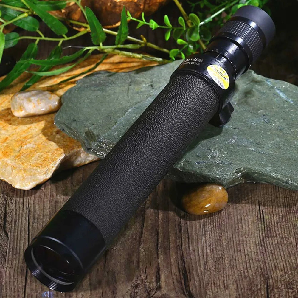 Baigish Monocular Zoom Telescope 8-24x40 HD Powerful Metal Optical Lens Astronomical With Long Range Original Bak4 Russian Black