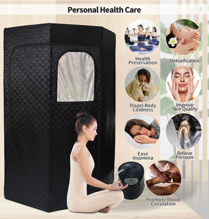 Ultimate Recovery Portable Spa Sauna Pod Red Light Steam Sauna Tent With Steamer Floor Mat Accessories