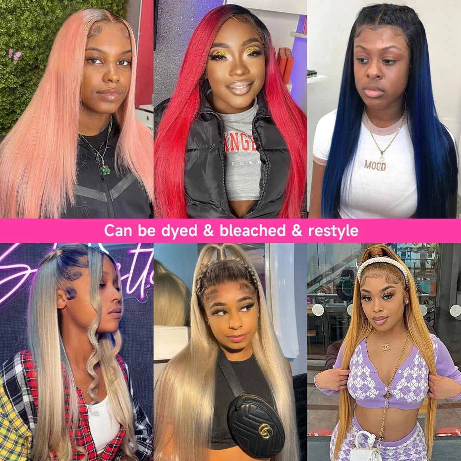 1B 613 Blonde Ombre Human Hair Wigs 13x6 Lace Front Wig Pre Plucked HD Transparent Lace Blond Black Roots Straight 180% Density