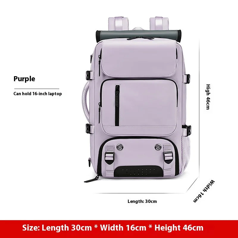 Large Travel Backpack Boardable Backpack USB Charging Waterproof Outdoor Travel Backpack Independent Shoe Compartment