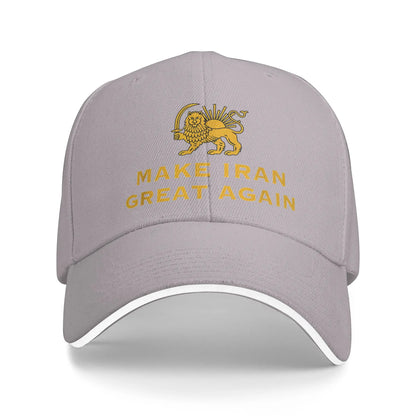 Make Iran Great Again  Baseball Cap  Men Women Print Trucker Hat Summer y2k Retro Running Hippie Sun Visor Baseball Caps