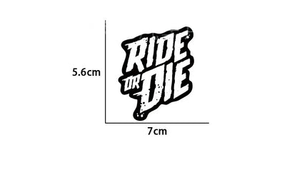 Ride or Die Bike Frame Stickers Bicycle Top Tube Waterproof Decals for MTB Bicycle Decorative Frame Bike Motorcycle Accessories