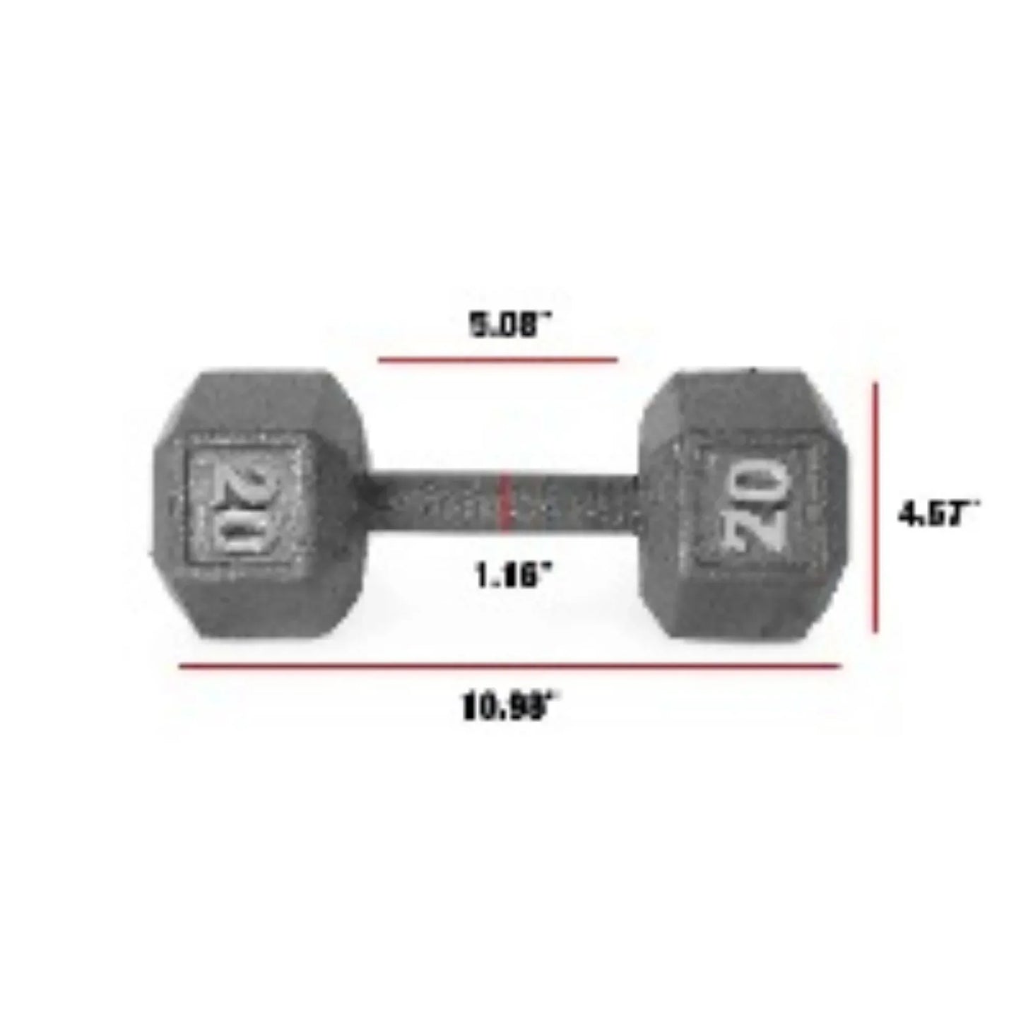 20lb Hex Dumbbell for Home Gym, Strength Training, Fitness Equipment for Men & Women