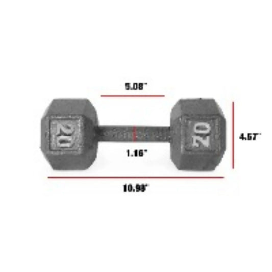 20lb Hex Dumbbell for Home Gym, Strength Training, Fitness Equipment for Men & Women