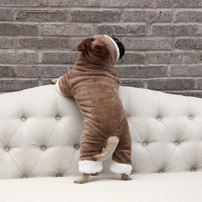 Christmas Elk Costume Winter Warm Dog Clothes For Small Medium Dogs Cat Suit Pet Jumpsuit Coat Chihuahua French Bulldog Outfit