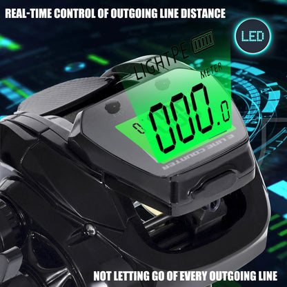 SAMOLLA Baitcasting Fishing Reel Electronic Big Led Screen High Speed 7.2:1 10kg Saltwater Waterproof Cast Drum Wheel Casting