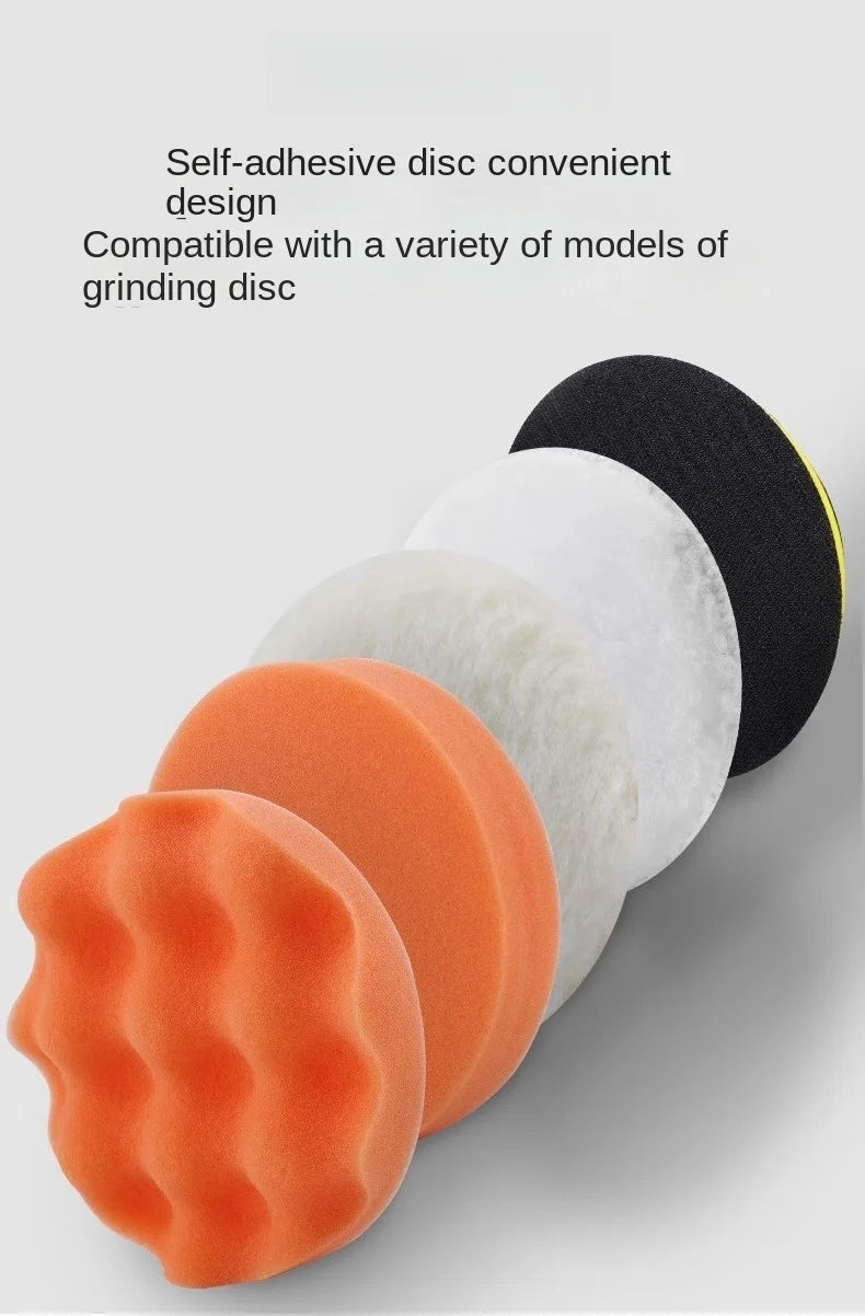 Polishing Sponge Plate Set Imitation Plush Waxing Angle Grinding Cleaning Sponge Wheel Car Beauty Set Electric Drill Polishing