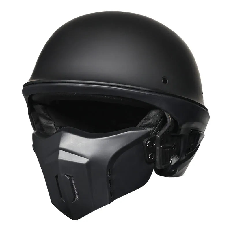 Malakas na lokomotiko buong helmet retro motorsiklo helmet rogue kumbinasyon kalahating helmet