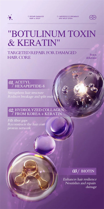 Keratin Hair Mask 5 Seconds Repair Damaged Frizzy Hair Soft Smooth Shiny Nutrition Deep Moisturize Nourishing Hair Care