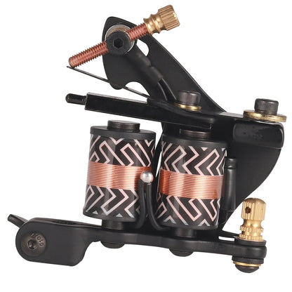 Professional Coil Tattoo Machine 10 Warp Coils Cast-iron Handmade Tattoo Guns for Liner Shader Tattoo Artist Supplies