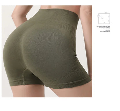 Seamless Shorts High Waisted Elastic Peach Hip Sports Yoga Pants Tight Fitting Quick Drying Fitness Pants for Women Sweatpants