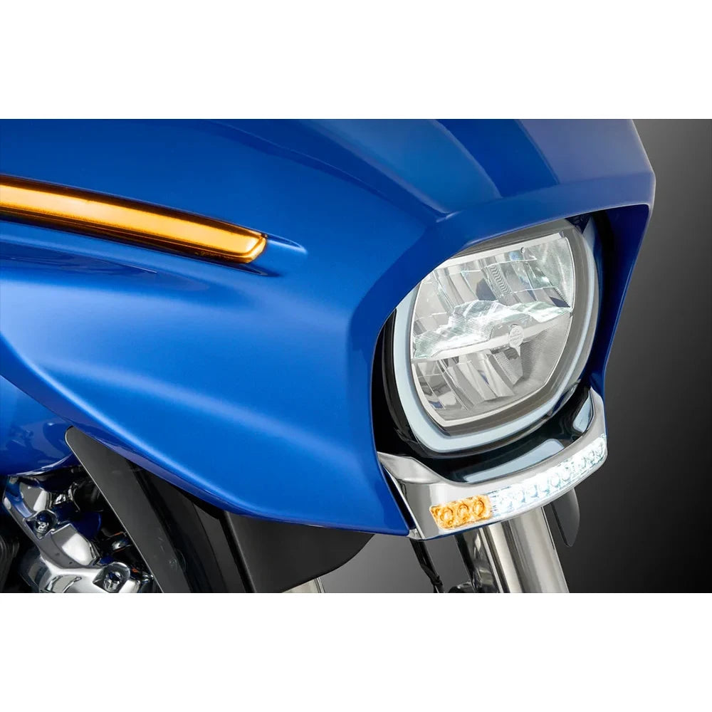 For CVO Electra Street Glide Ultra FLHXU New Motorcycle Front Lower Fairing Signal Light Turn Light Amber Lamp Accessories