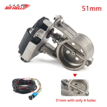 Stainless Steel Electric Exhaust Control Valve Electric Valve Unit button Control 51/60/63/70/76MM Control Valv