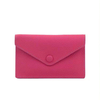 Customized letters, genuine cowhide leather, women's ultra-thin card wallet, women's short envelope, women's wallet