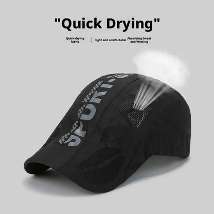 Sport Cap Lightweight Breathable Quick Dry Mesh Stead Hat With Adjustable Fit For Men Women Baseball Hat Golf Driving Cycling