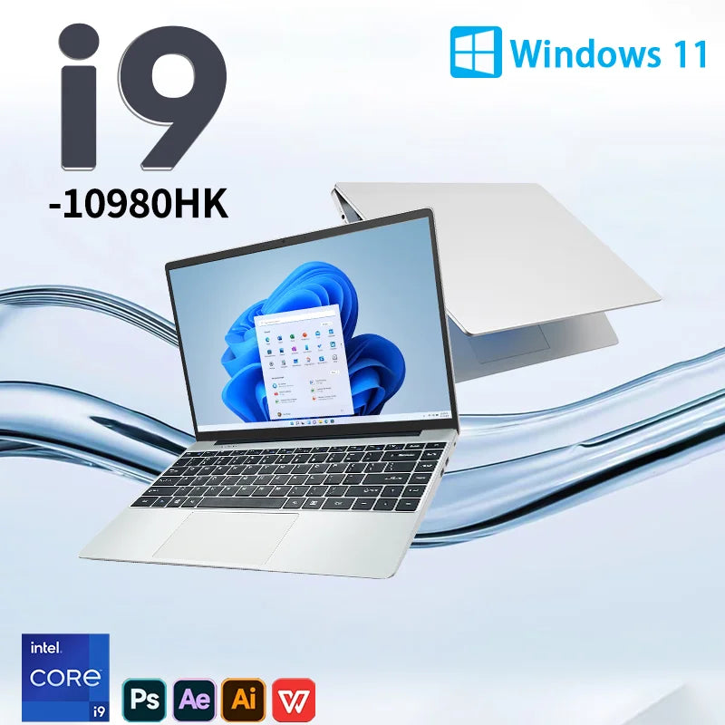 Intel Core i9-10980HK Windows 11 Pro Laptops  16GB RAM 1TB SSD Office Gamer Study notebook Computer PC