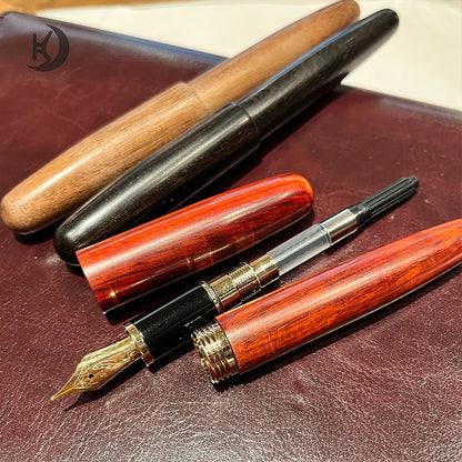 Sandalwood/walnut Calligraphy Ink Pen,Corporate Souvenir Elegant Business Fountain Pen for Men Women