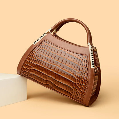 Alligator Patent Leather Shoulder Crossbody Hand Bags for Women Brand Luxury Handbags Women Bags Designer Hobos Two Layers Sac