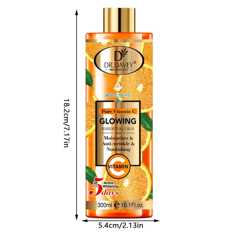 300ml Dr.davey Vitamin C Skin care oil moisturizes and nourishes skin large capacity full body essential oil
