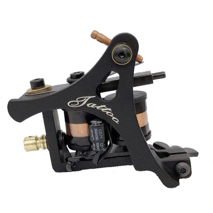 Professional Tattoo Coil Machine Tattoo Liner and Shader 10 Wraps Coils Iron Handmade Coil Tattoo Machine Gun for Tattoo Needle