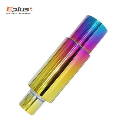 EPLUS Car&Motorcycle Exhaust Pipe Muffler Tail Pipe Universal High Quality Stainless Steel 51 57 63MM Exhaust End Output 89MM