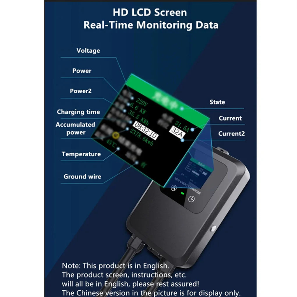 EV Charging Station 5M 7KW 32A With 6ma DC RCD Function  EV Charging Station 5M Car Home  EV Charging Station