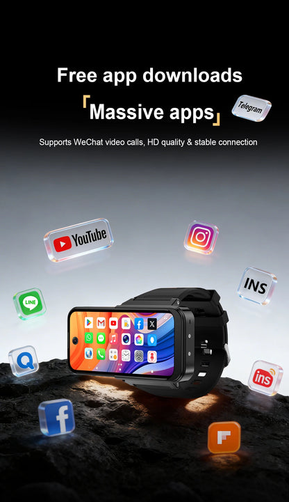 Q333 Mini Android 12.0 Smart Watch 3.97 Inches 8GB RAM 256GB ROM Dual SIM Standby Play Store 3G Little Smart Watch Phone