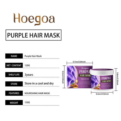Magical Purple Hair Mask Lock Color Purple Hair Mask Cover Gray Hair Fade Yellow Suitable For Dye Care Products 120g